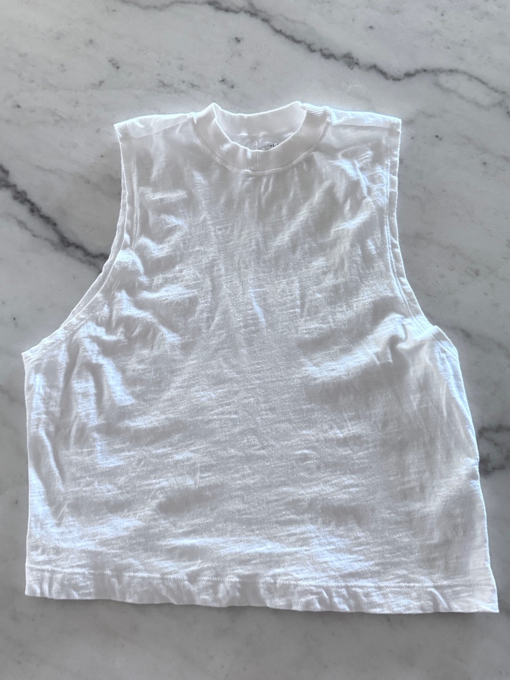 Pilcro White Sleeveless Mock Neck Cotton Tank Top Size M - Picture 9 of 10